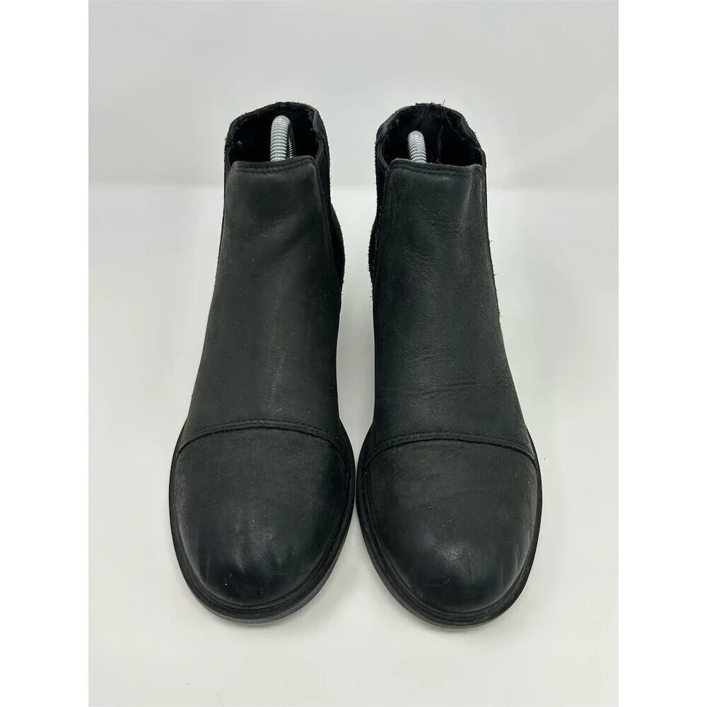 SOREL Evie II Chelsea Bootie Womens Black Pull-On Ankle Boots Size 9 Fall